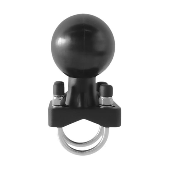 Almencla 2.25'' Ball Mount Base with Rectangle Plate 5kg Load Bearing Capacity Sturdy Rubber Aluminum Alloy Double U Bolt Base