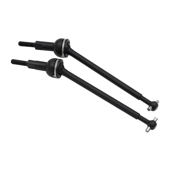 Almencla 2 Pieces 1/12 RC Car Drive Shaft Set RC Vehicle Axles Replacements Steel RC Car Accessory for AM D12 RC Car Model Accessories front CVD