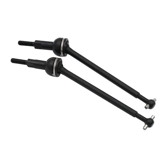 Almencla 2 Pieces 1/12 RC Car Drive Shaft Set RC Vehicle Axles Replacements Steel RC Car Accessory for AM D12 RC Car Model Accessories front CVD