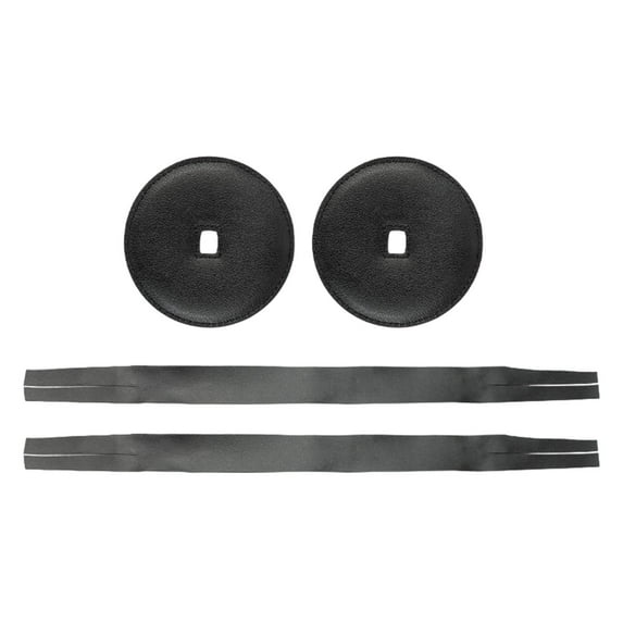 Almencla 2 Pieces Cymbal Handle Repairment Marching Percussion Instrument Cymbal Belt black