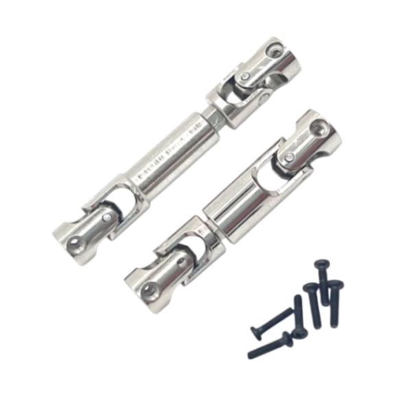 Almencla 2 Pieces RC Car Drive Shaft Center Drive Shafts RC Universal Driveshaft Transmission Shaft for Fcx24M 1/24 RC Truck DIY Parts