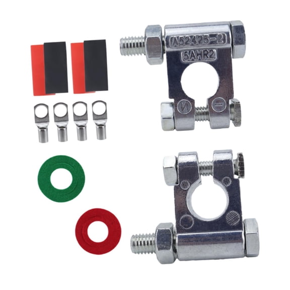 Almencla 2Pcs Generic Battery Terminal Battery Terminal Ends Cars Accessories Top Post for RV, Vehicles, Campers, Marine