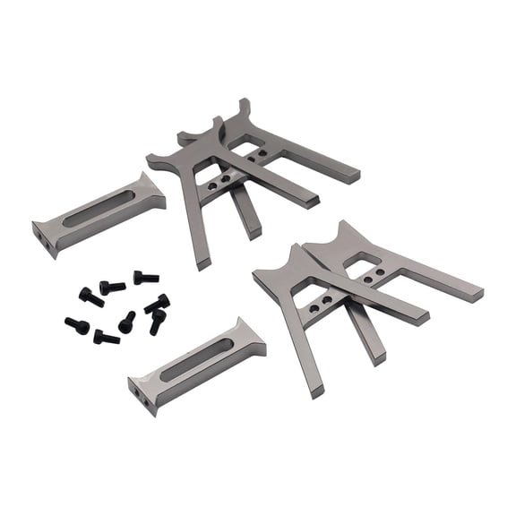 Almencla 2Pcs RC Car Repair Workstation Work Supports Jack Stand, Universal Metal Display Platform, Multifunctional for 1/18 1/24 Model