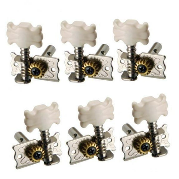 Almencla 2X Replacement Acoustic Guitars Open Tuning Tuning Keys 3x Left + 3x Straight
