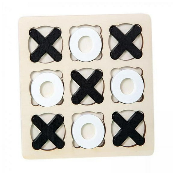 Almencla 2X Wooden Tic TAC Toe Classic Leisure Intelligent Party Favors Educational Toys