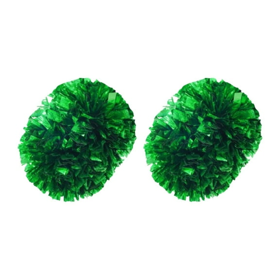 Almencla 2x Cheerleading Cheering Squad pompoms 6 Inches for Match Cheer Poms for School Dance Party Stage Performance Sports Green