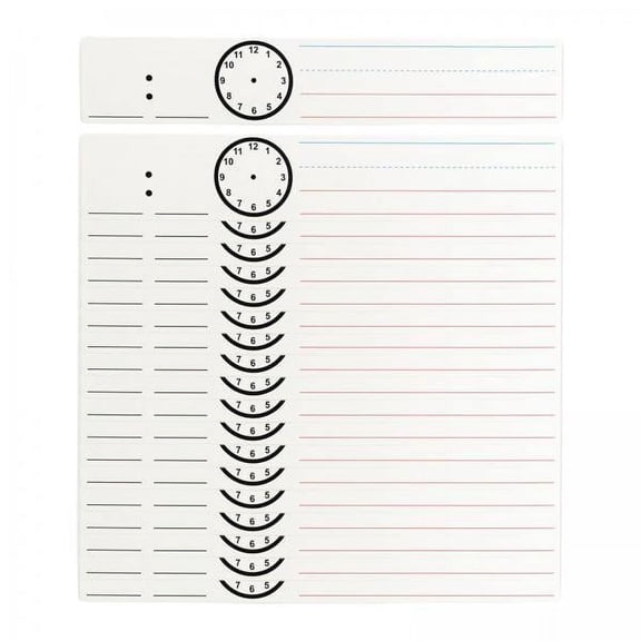 Almencla 2x20x Daily Schedule Pocket Chart Erase Card for Nursery Room Activity