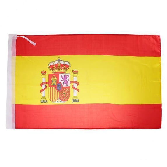 Almencla 2x2ftx3ft Spain National Pride Flag Polyester 60x90cm for Home Window Decors 2 Pcs