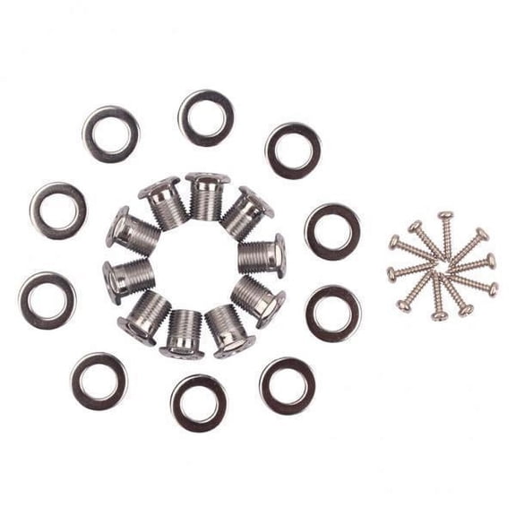 Almencla 2xHex Threaded Bushing Ferrules for Box Guitar Tuning Peg Tuner Machine Heads