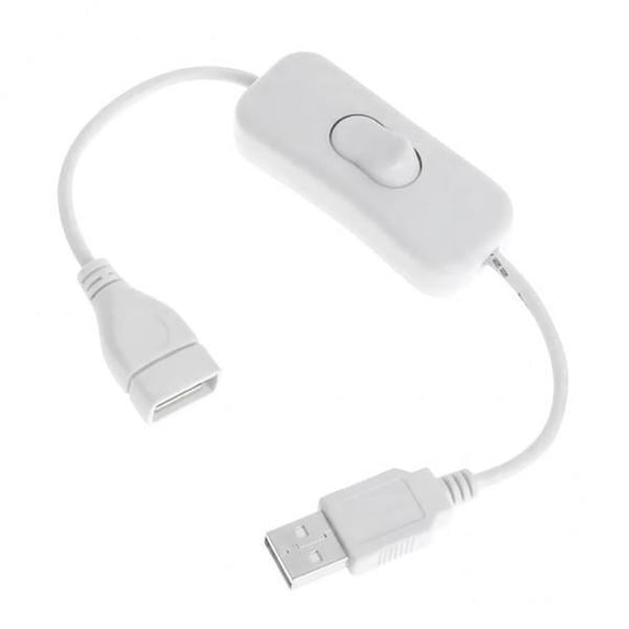 Almencla 2xUSB 2.0 A Male to A Female Extension Extender Cable With Switch ON OFF