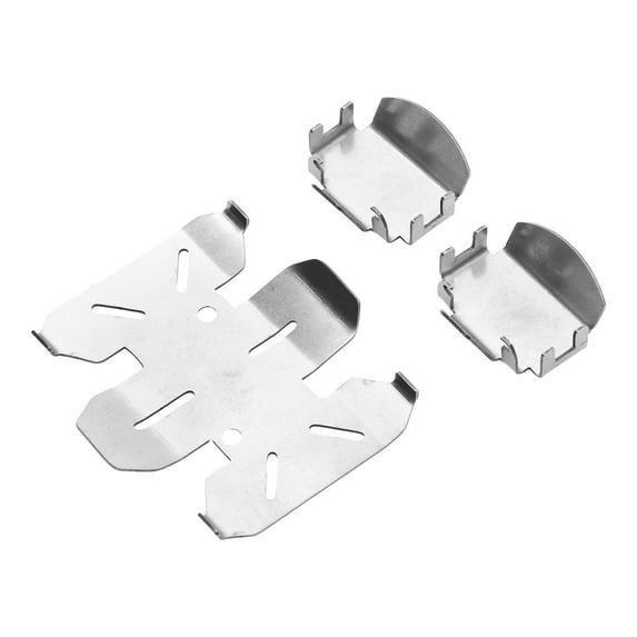 Almencla 3Pcs Chassis Protection Plate Front and Rear Axles Guard Stainless Steel for 1:10 RC Crawler Car Hobby Model Car Accessories