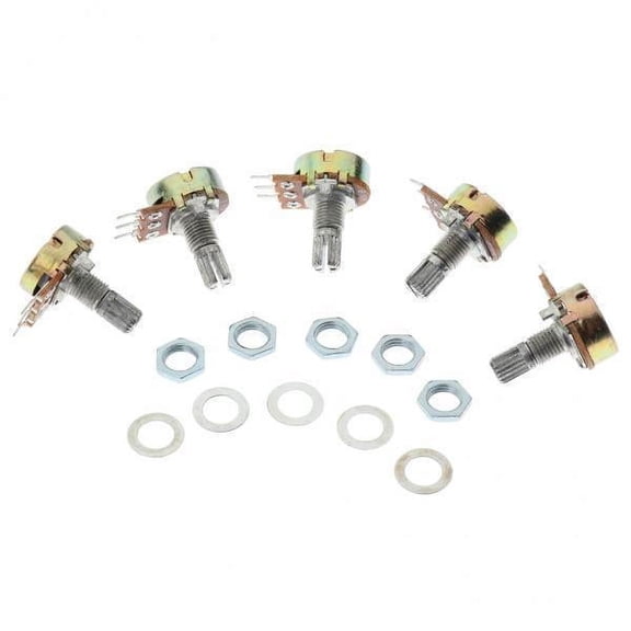 Almencla 3X 5 Pieces 50K Ohm 3 Terminal B50K Linear Taper Rotary Potentiometer