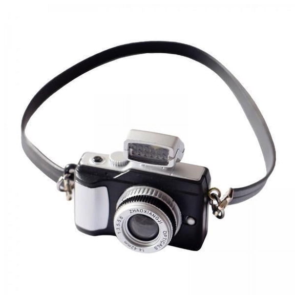 Almencla 3x1:12 Miniature Digital Camera with Lanyard SLR for Dollhouse Dolls 1