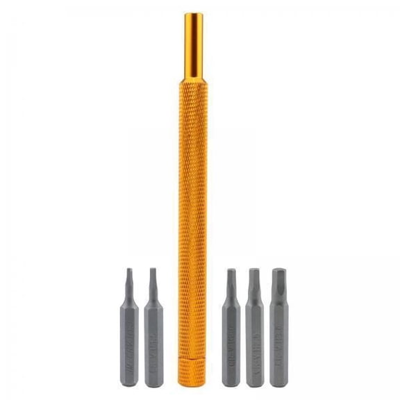 Almencla 3x6x Metal RC Hex Screwdriver Tool Maintenance for Hobby Car Crawler Parts Golden