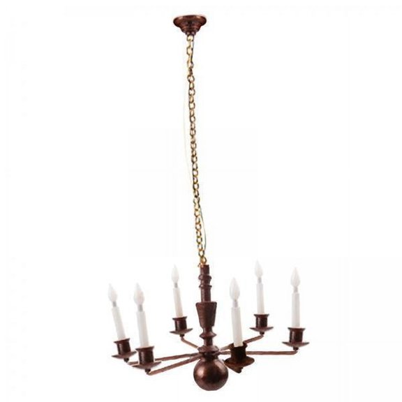 Almencla 3xCeiling Light Fixture Hanging Chandelier Model 1/87 HO Scale Bronze 14.5cm
