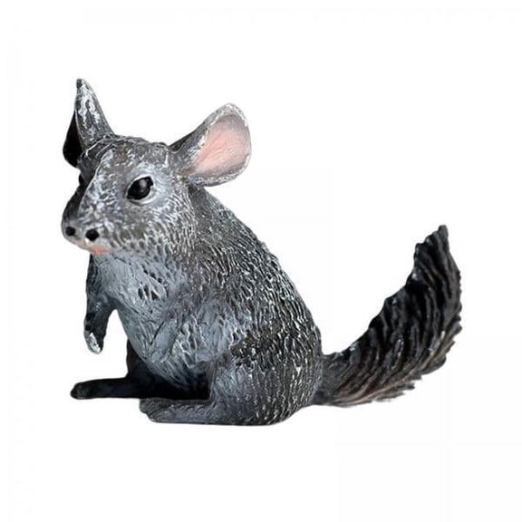 Almencla 3xRealistic Wildlife Animal Figures Miniature Chinchilla