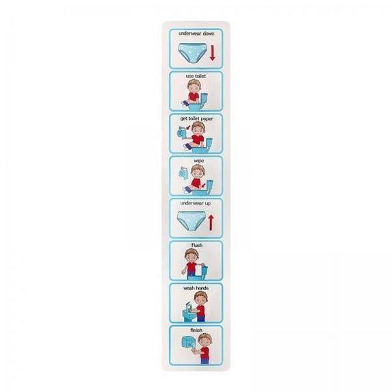 Almencla 3xVisual Schedule Education Toilet Training Chart for Home Homeschool Toddlers