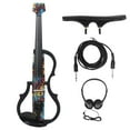 thumbnail image 1 of Almencla 4/4 Electric Violin with Shoulder Rest Headphone Carbon Fiber Panel Advanced String Instrument for Teens Children Performance C, 1 of 8