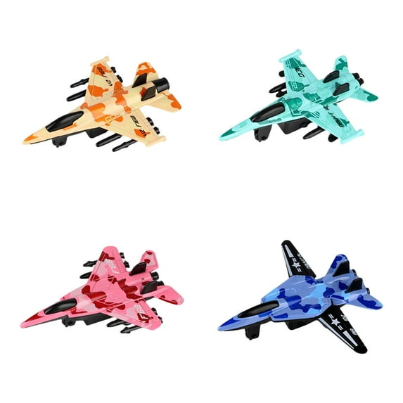 Almencla 4 Pieces Alloy Metal Models Aircraft Diecast Plane Models Mini Alloy Airplane Model Children Toy Fighter Jet for Shelf Office