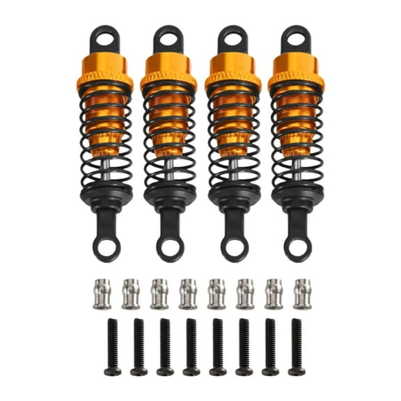 Almencla 4 Pieces Hydraulic Shock Absorbers for RC Car RC Shocks 55mm Upgrade Parts 1/12 1/16 Scale Dampers for MN168 MN82 B16 B14 B36 , Black