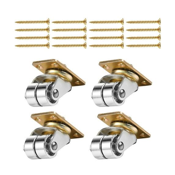 Almencla 4 Pieces Upright Piano Caster Swivel Universal Roller Smoothly Piano Accessories Include Screws Replacement for Bookshelves