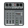 thumbnail image 1 of Almencla 4-channel Sound Mixer Mixing Board Compact 4 Inputs Digital Display Screen Sound System Sounds Mixer Board for Studio, 1 of 8