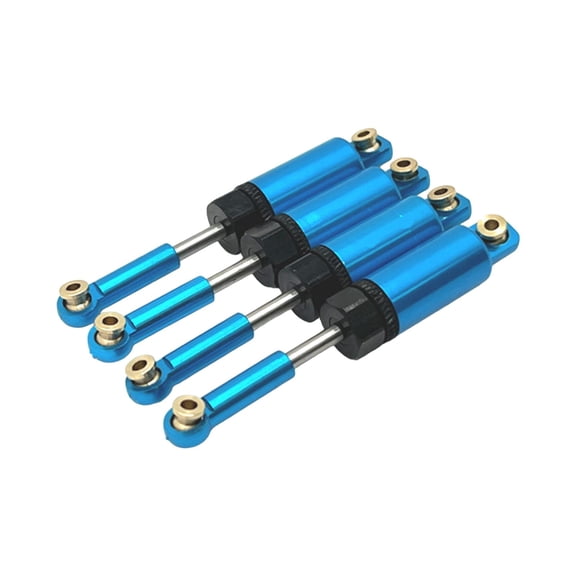 Almencla 4Pcs Metal Shock Absorber 70mm Accessories Replacement Parts RC Damper Metal Upgrade for 14302 14301 1/14 Scale Model Replace blue