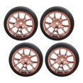 thumbnail image 1 of Almencla 4Pcs RC Tyre Replacements Wheel Rim and Tires Set for 1:18 RC on Road Truck Repalces Spare Parts DIY Modification Gold, 1 of 8