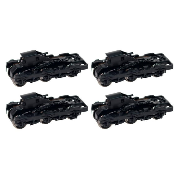 Almencla 4x 1:87 Model Trains Bogies, Spring Bogies Metal Wheels Landscape, DIY HO Scale 1:87 Roller Bearing Truck for Model Train