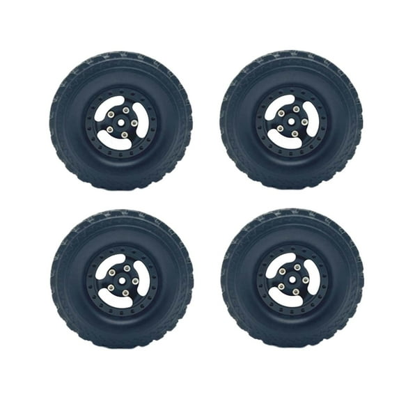 Almencla 4x RC Car Tires Upgrade Replacement Parts for MN82 C14 C24 C34 C44 D90 D91 D96 99S 1/12 1/16 Scale RC Car Control Car Black