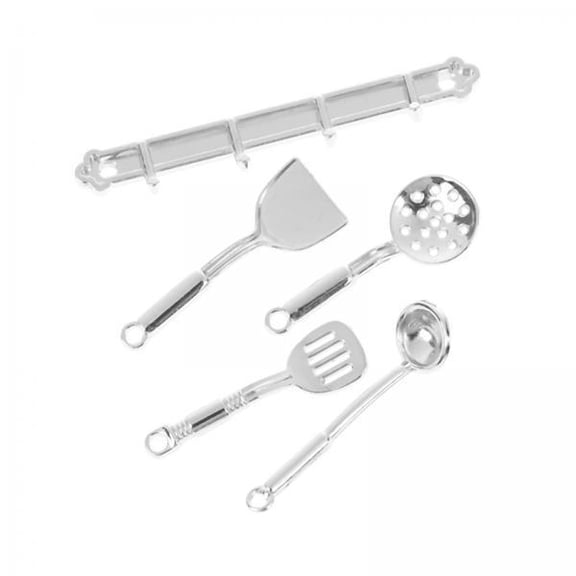 Almencla 4x5 Pieces 1/12 Miniature Dollhouse Metal Kitchen Cookware Tools Accessories