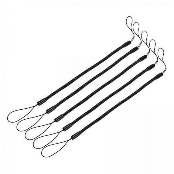 Almencla 4x5 Pieces Tether Lanyard for Touch Pens Hanging Rope Black Coil Spring Straps 10cm