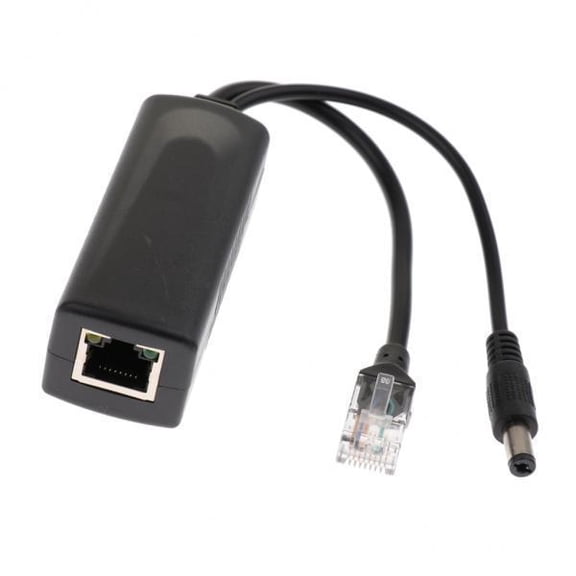 Almencla 4xPower Over Ethernet Passive 48V to 12V 2A PoE Adapter Splitter Cable 4 Pcs
