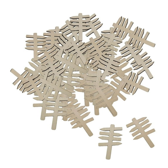Almencla 50 Pieces Micro Landscape Signposts Mini Signposts DIY Ornaments Accessories Wooden Directional Sign for Building Model Train Set B