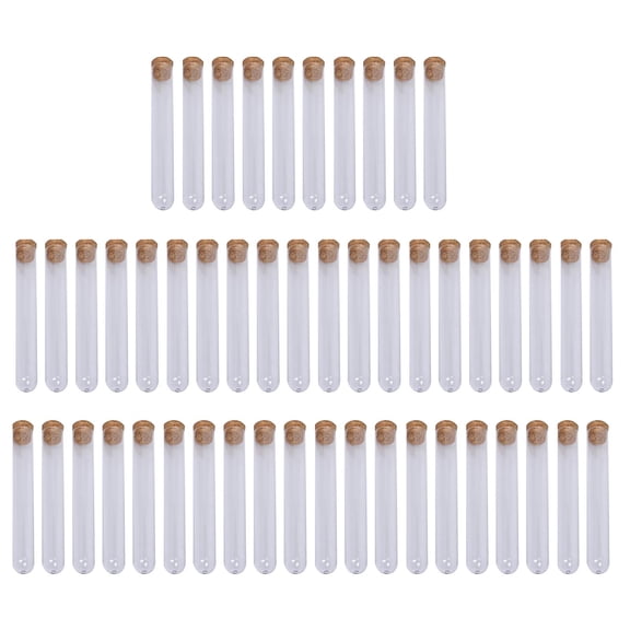 Almencla 50Pcs Test Tubes with Cork Stoppers Sample Storage Organizer for Jewelry Scientific Experiments Halloween Plant Propagation , 12mmx100mm
