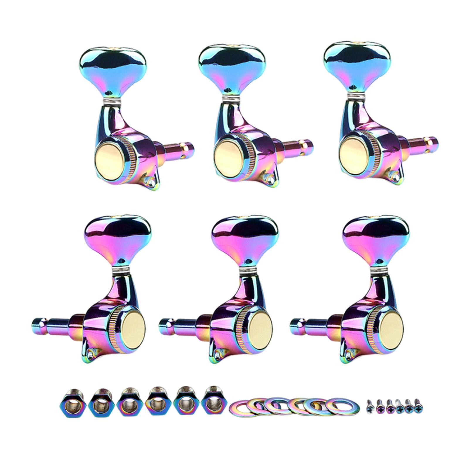Almencla 6 Pieces 3R 3L Guitar Peg Button Guitar Tuner Machine Head