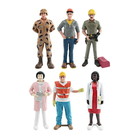 Almencla 6x Professional Character Models Figures Handpainted Crafts Decor Role Playing Photo Props Diorama People Miniature Figurines B
