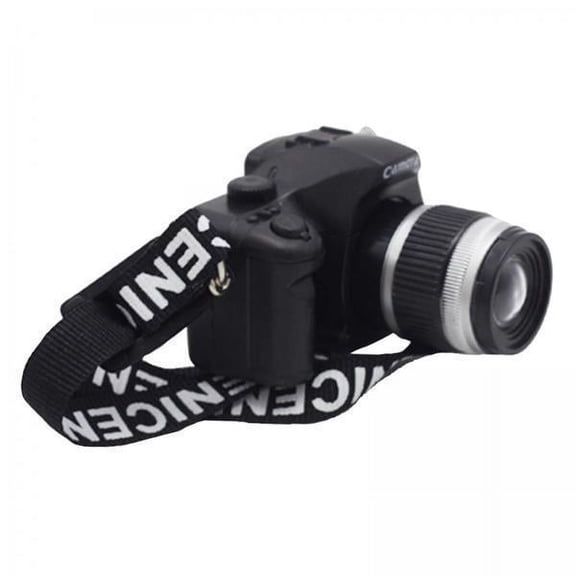 Almencla 6xMini Camera Toys Accessories Dollhouse for Children Kids Black Strap Pcs