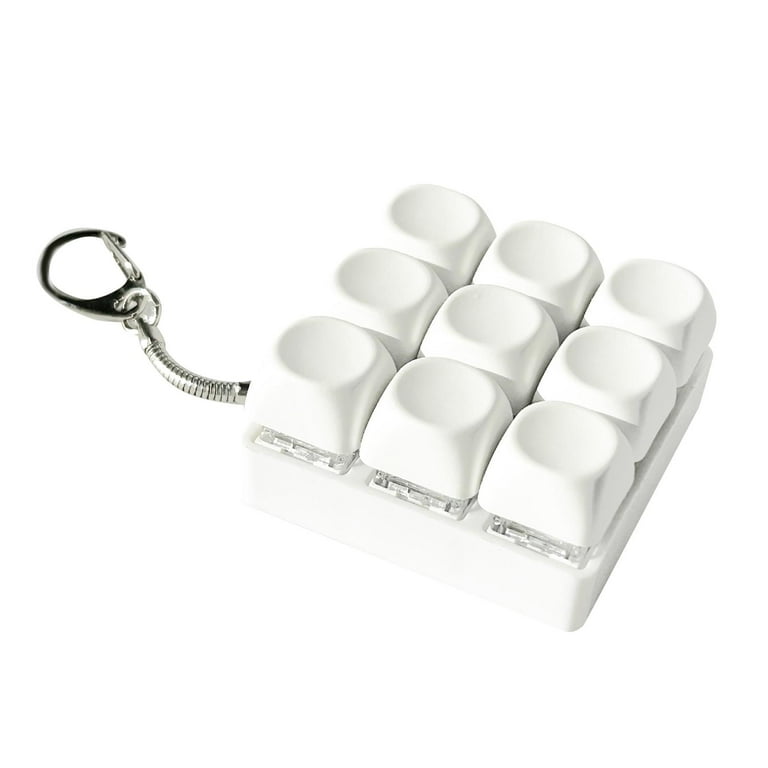 Almencla 9 Key Keyboard Keychain Mechanical Keypad for Birthday