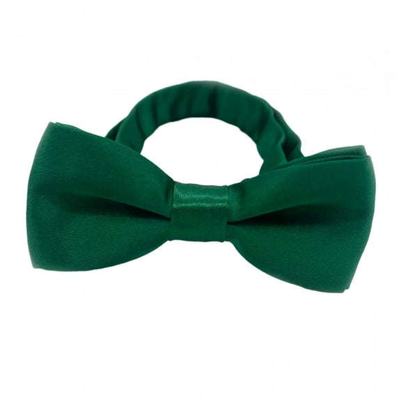 Almencla Adjustable Bow Ties Kids Bow Tie Solid Color Polyester Versatile Pre Tied Bow Tie Neck Bowties for Anniversary Prom Birthdays Dark Green