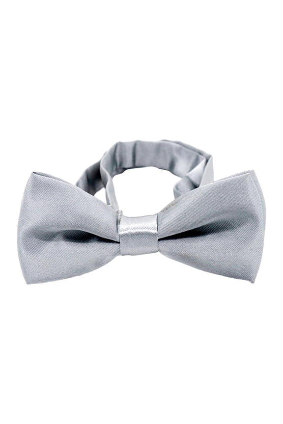 Adjustable Bow Ties Pre Tied Bow Tie Fashion Soft Child Polyester Boys Tux Bowties Kids Bow Tie for Banquet Stage Performance Gray
