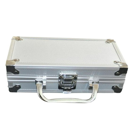 Almencla Aluminum Alloy Chip Case Large Capacity with Handle, Sponge Lining Professional Chip Carrier, Chip Holder for Outdoor Travel 500 chips