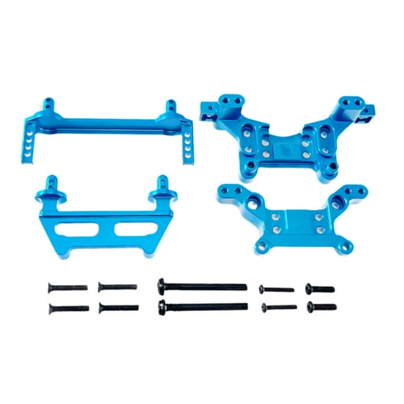 Almencla Aluminum Alloy F/ Pillars and Shock s RC Car Modification Parts Easy to Install Shock Brackets for 16210 BM Blue