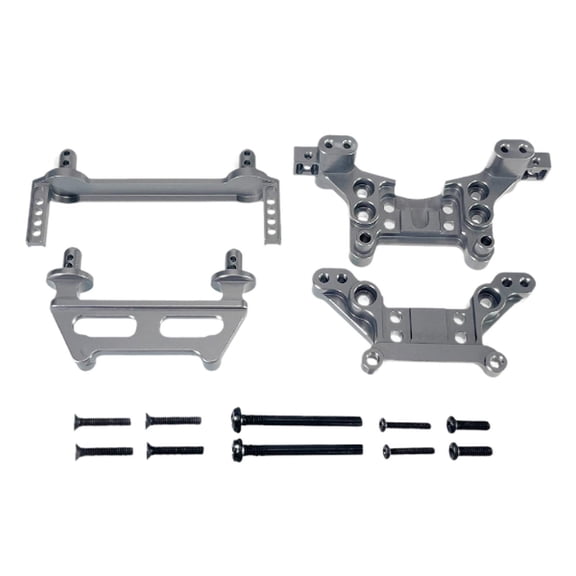 Almencla Aluminum Alloy F/ Pillars and Shock s RC Car Modification Parts Easy to Install Shock Brackets for 16210 BM Titanium