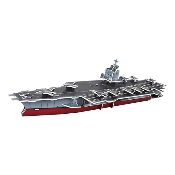 Almencla Assemble 3D Puzzle, Airplane Boat Model, Paper Art Collectible Simulation Desktop Decor Creative DIY Model Kits Boat Puzzle, B
