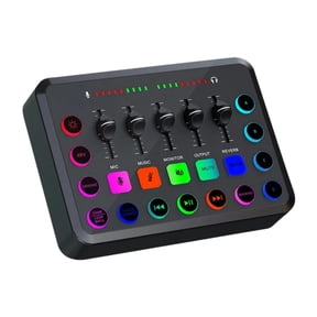 Almencla Audio Mixer Sound Board Console System,5 Channel,Professional Sound Mixer DJ Mixer for Performance Party Computer Stage Phone