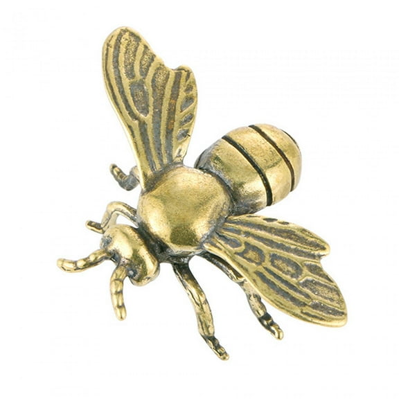 Almencla Bee Ornament Miniature Figurine Crafts Gift Collection Honeybee Ornament Brass for Home or Office House Warming Gift Artistic