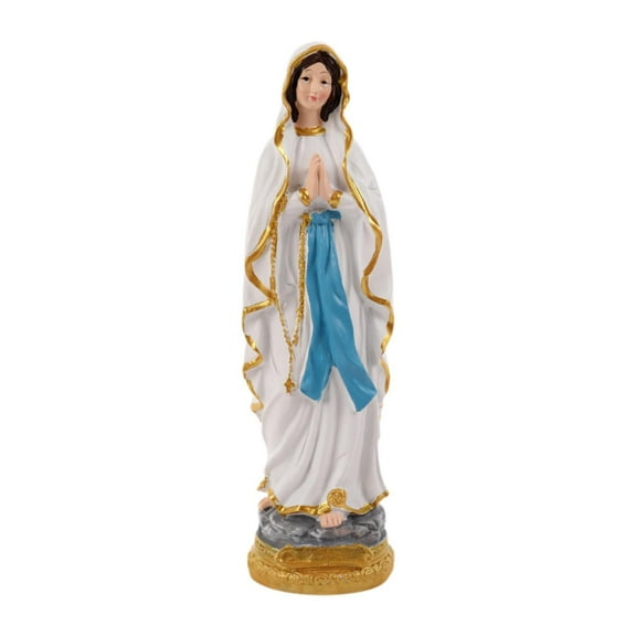 Almencla Blessed Virgin Mother Mary Sculpture Home Decor Decorative Traditional Resin Size L
