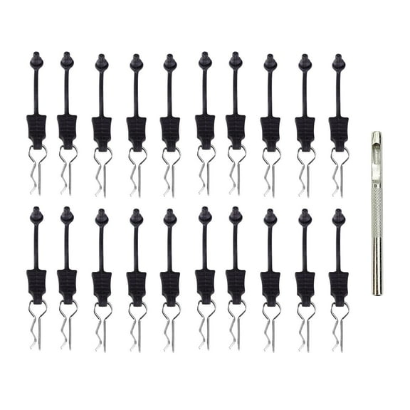 Almencla Body Shell Clip Pin Set 4x/20x Simple to Replace RC Car Accessories R‐ Clips for 1/16 1/12 1/10 1/8 RC Cars Racer 20PCS