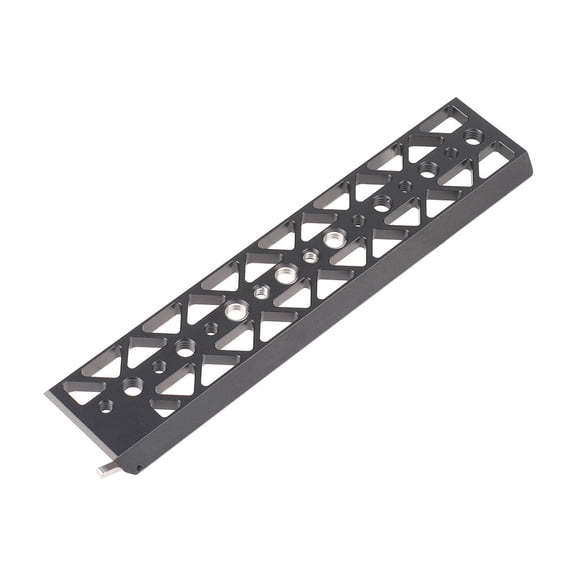 Almencla Bottom Lightweight with 1/4"-20 3/8"-16 Threaded Holes Base Plate Mount Tripod Baseplate for Camera Rig 25.4cmx5.75cm